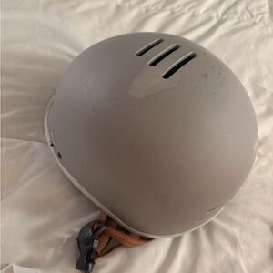 Gray Helmet with Adjustable Strap